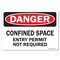 Signmission OSHA, Confined Space Entry Permit Not Required, 10in X 7in Rigid Plastic, 10" W, 7" H, Landscape OS-DS-P-710-L-19291 - alternate 1